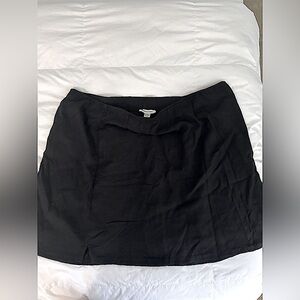 Linen Blend Mini Skirt
